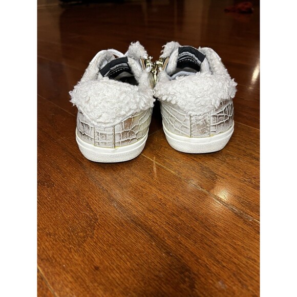 Vintage Havana Gold Star Sneaker Size 7 Snake print Fur Rim - Picture 2 of 8